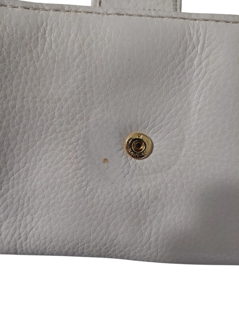 Michael Kors White Leather Snap Continental Wallet